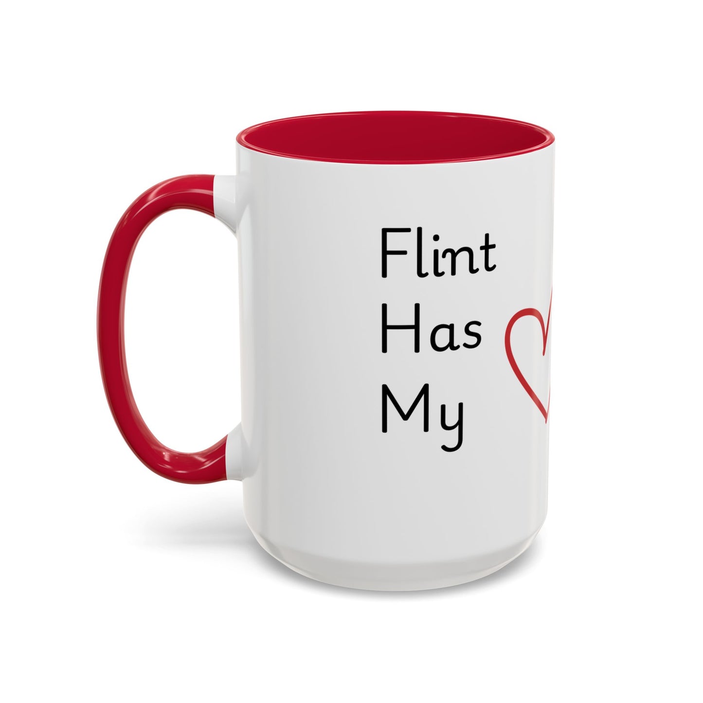 Flint MI Has My Heart Mug — Colorful Ceramic Coffee Cup (11oz, 15oz)