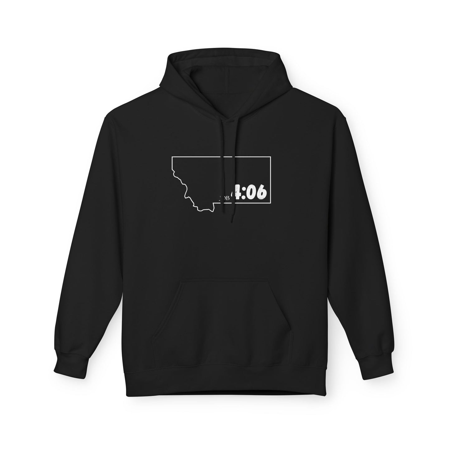 Montana Area Code Hoodie - Fleece Hoodie Job 4:06