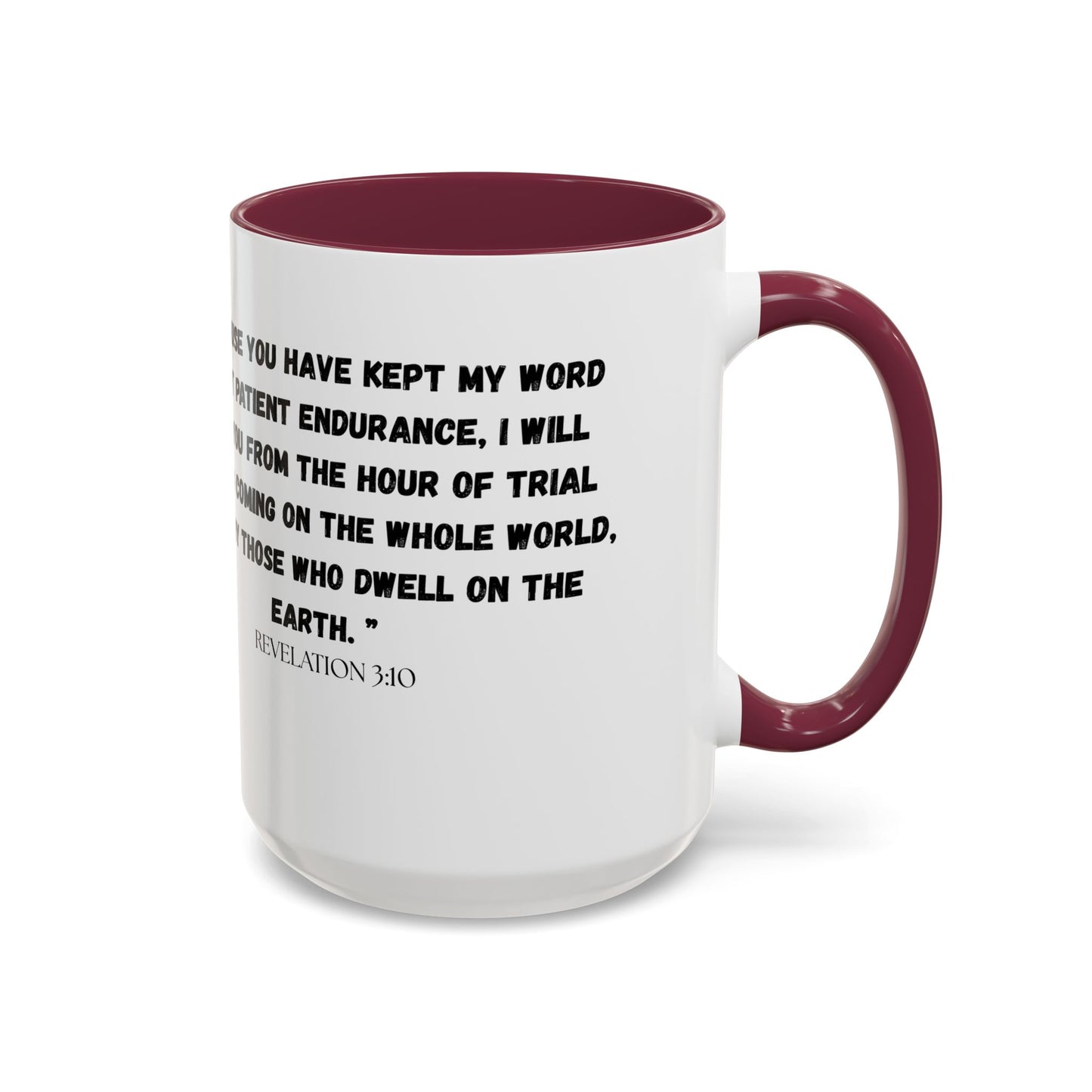 Los Angeles CA Area Code Mug, Revelation 3:10