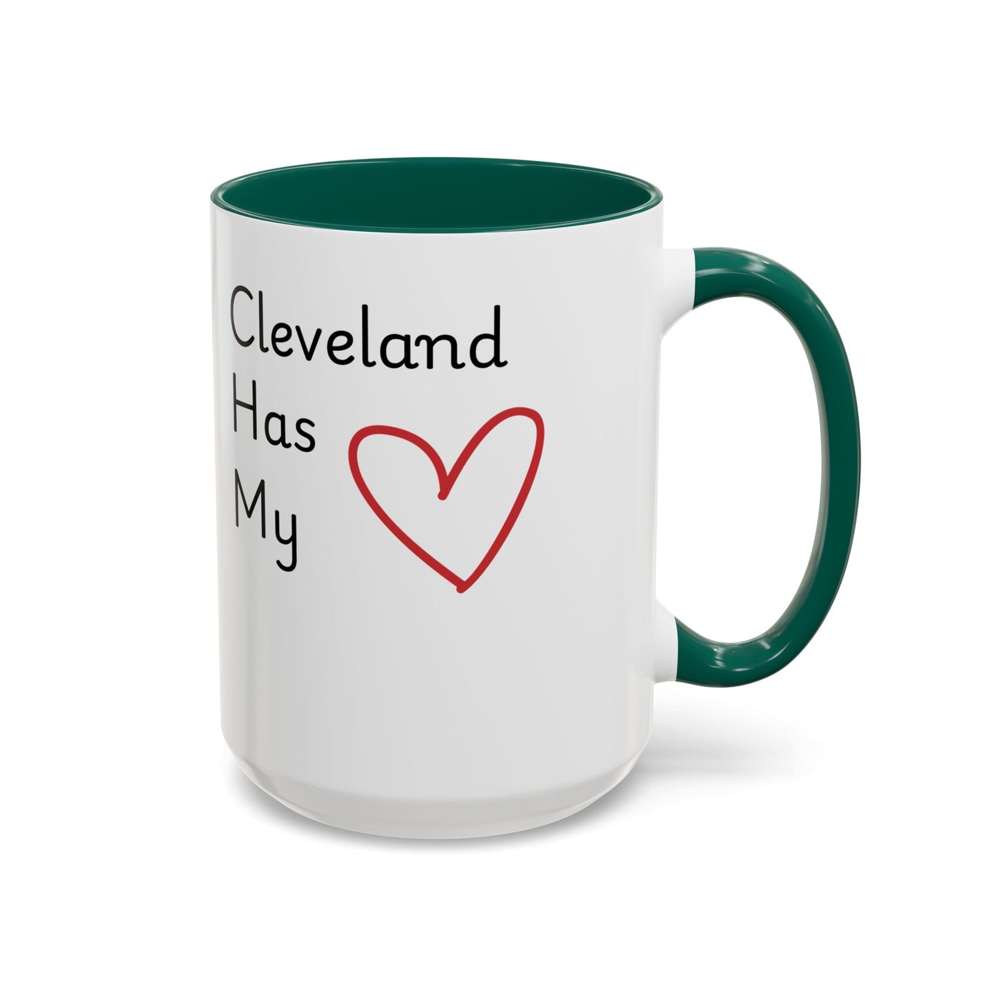 Cleveland Has My Heart Mug — Colorful Ceramic Coffee Mug (11oz & 15oz)
