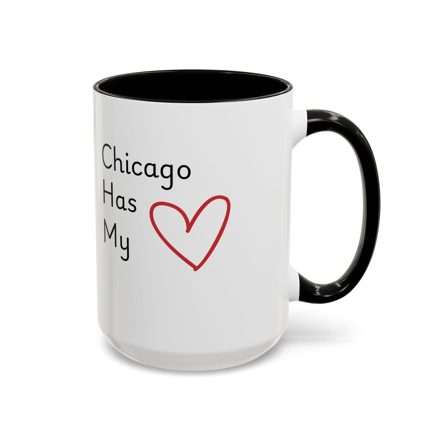Chicago Has My Heart Mug — Colorful Ceramic Coffee Cup (11oz, 15oz)