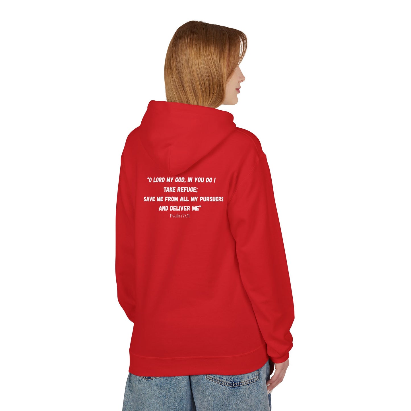 North Dakota Area Code Hoodie - Fleece Hoodie Psalm 7:01