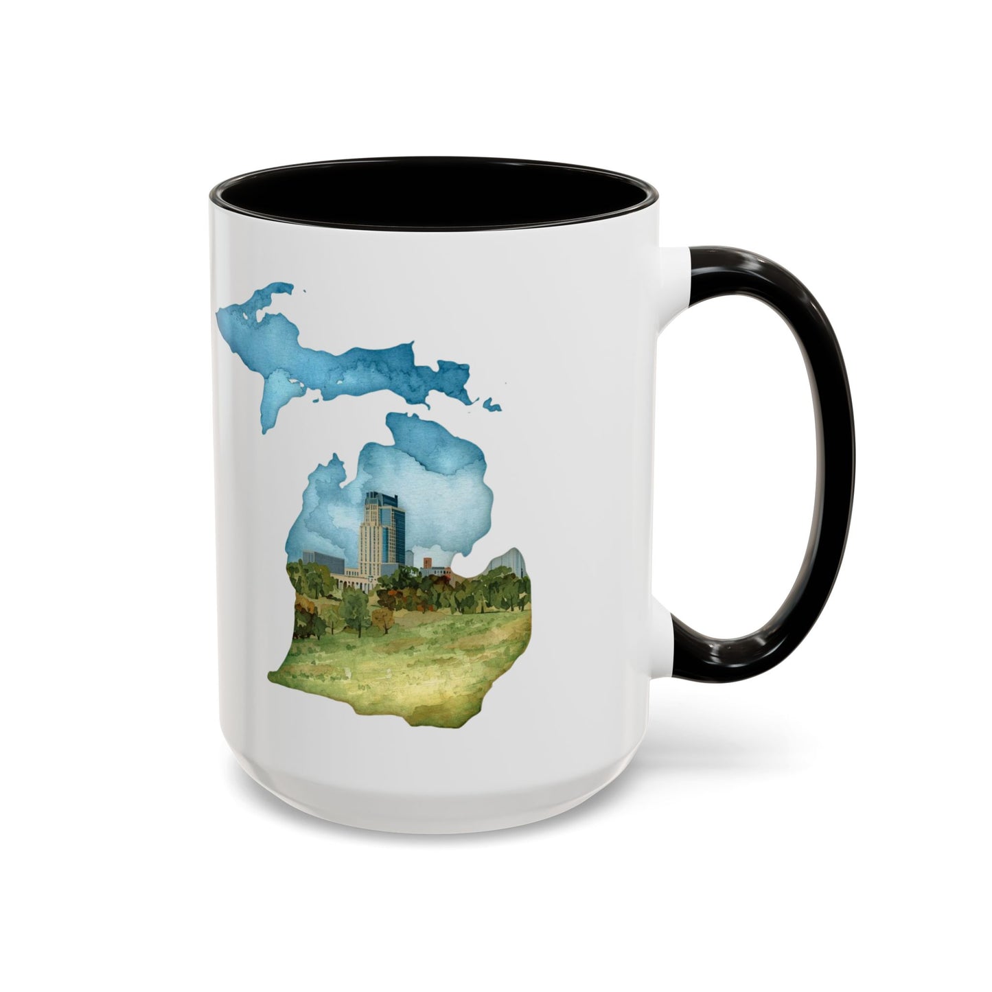 Flint MI Has My Heart Mug — Colorful Ceramic Coffee Cup (11oz, 15oz)