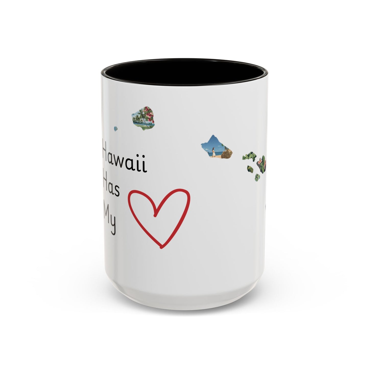 Hawaii Has My Heart Mug — Colorful Ceramic Coffee Cup (11oz, 15oz)