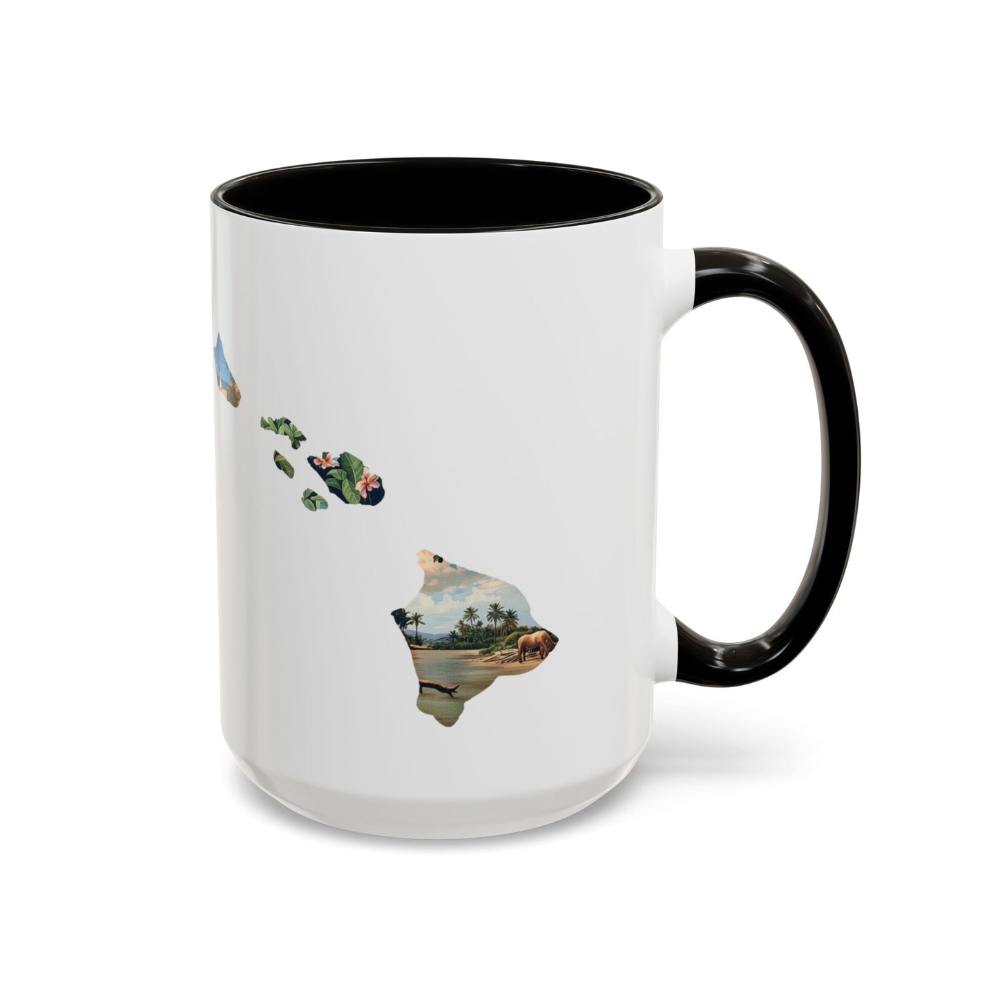 Hawaii Has My Heart Mug — Colorful Ceramic Coffee Cup (11oz, 15oz)