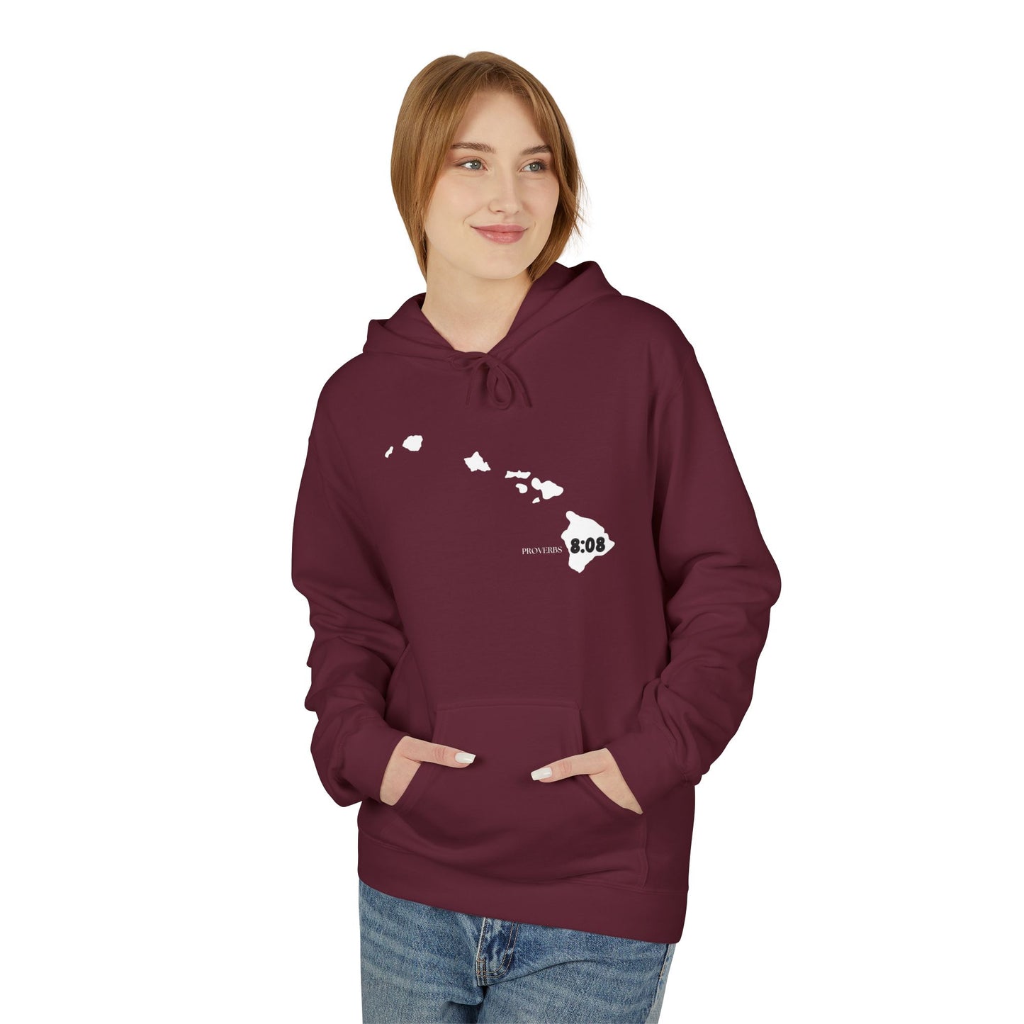 Hawaii Area Code Hoodie - Fleece Hoodie Proverbs 8:08