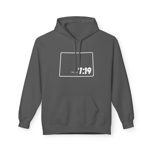 Colorado Springs Area Code Hoodie - Fleece Hoodie Micah 7:19