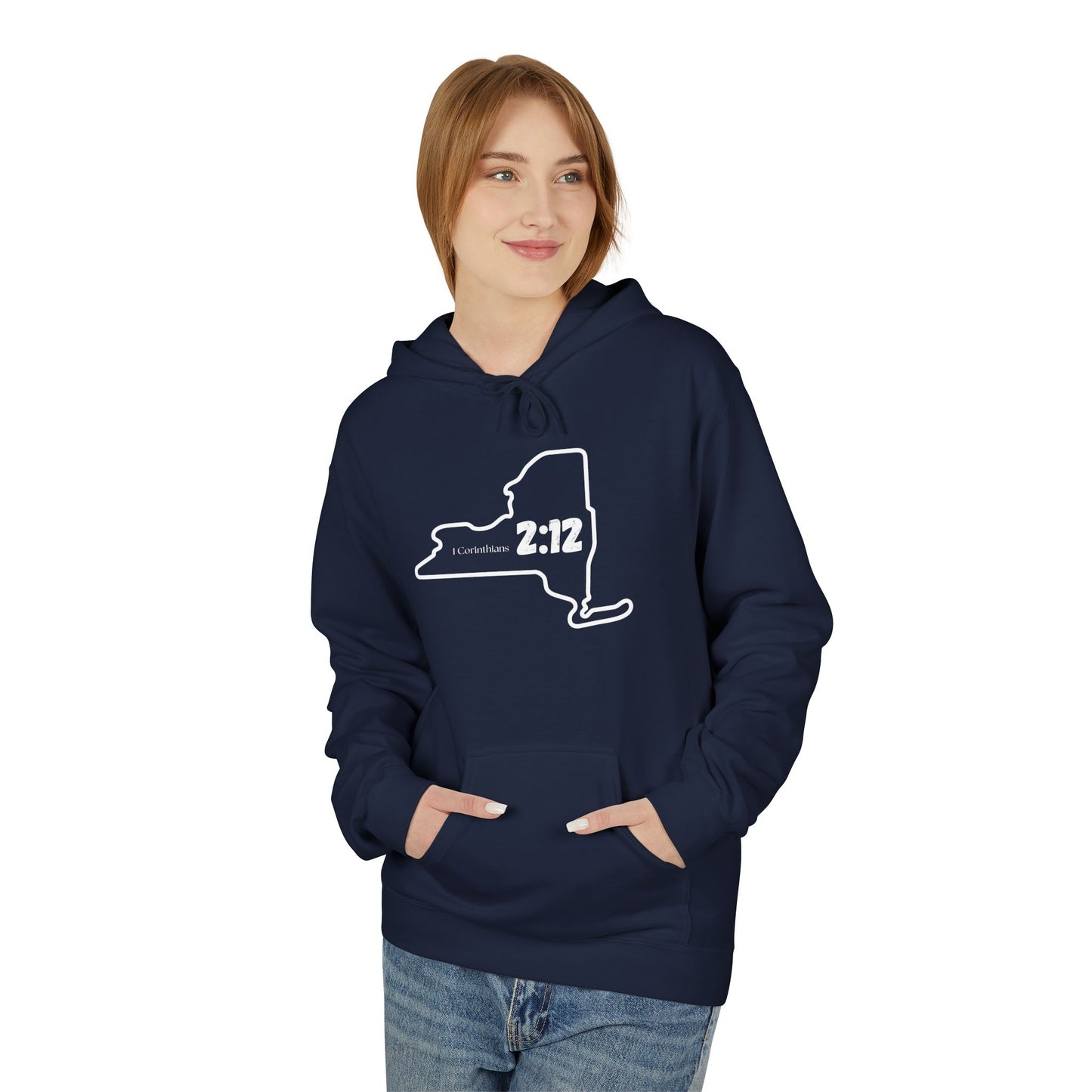 New York City Area Code Hoodie - Fleece Hoodie 1 Corinthians 2:12