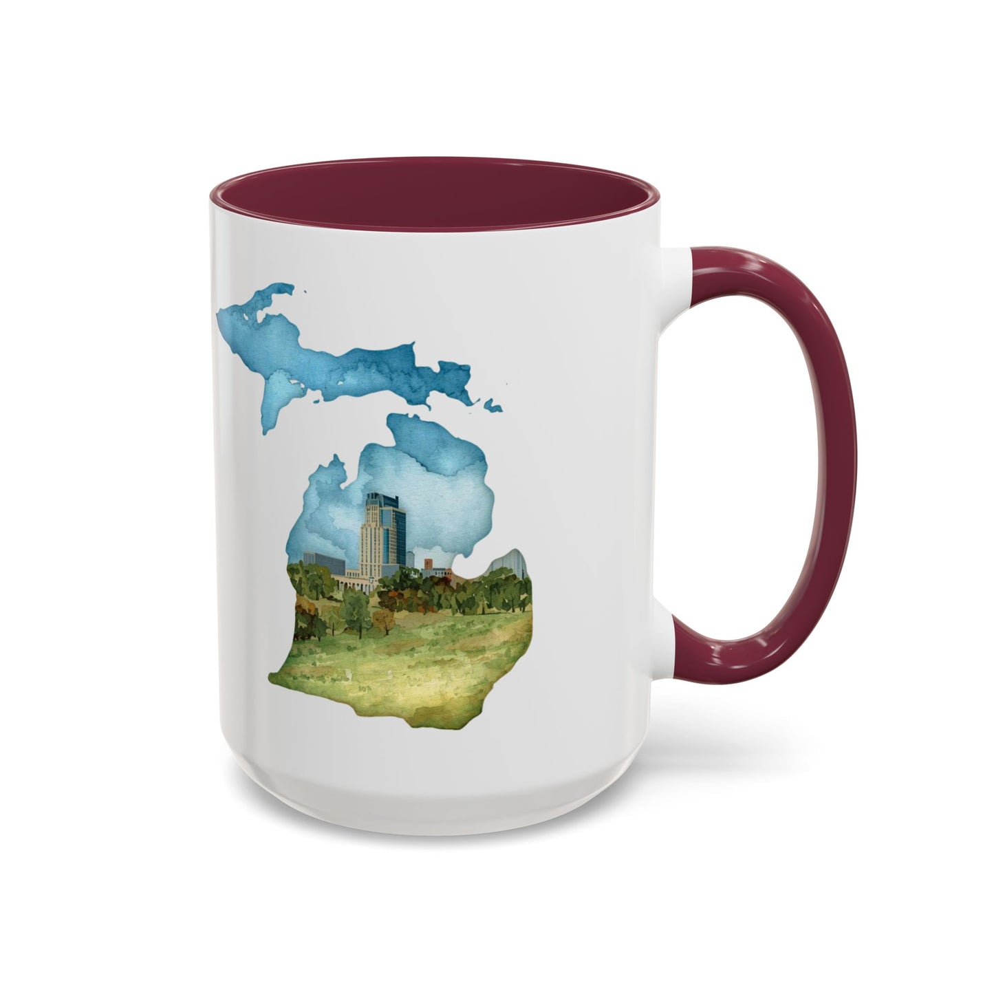 Flint MI Has My Heart Mug — Colorful Ceramic Coffee Cup (11oz, 15oz)