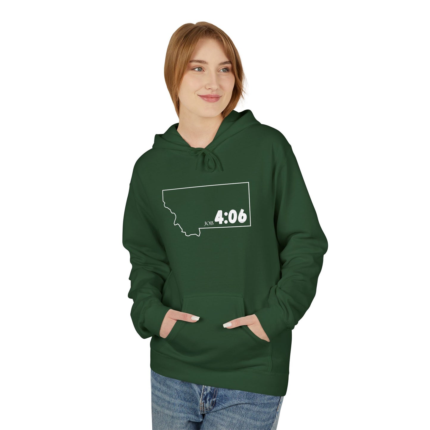 Montana Area Code Hoodie - Fleece Hoodie Job 4:06