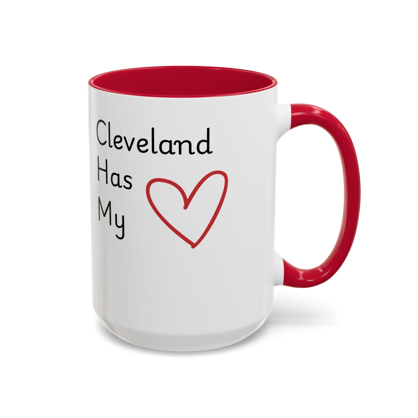 Cleveland Has My Heart Mug — Colorful Ceramic Coffee Mug (11oz & 15oz)