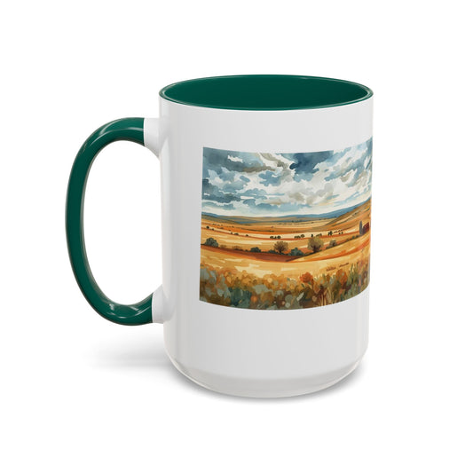 North Dakota Has My Heart Mug — Colorful Ceramic Coffee Cup (11oz, 15oz)