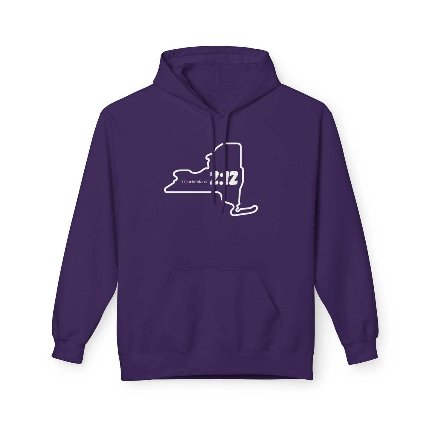 New York City Area Code Hoodie - Fleece Hoodie 1 Corinthians 2:12