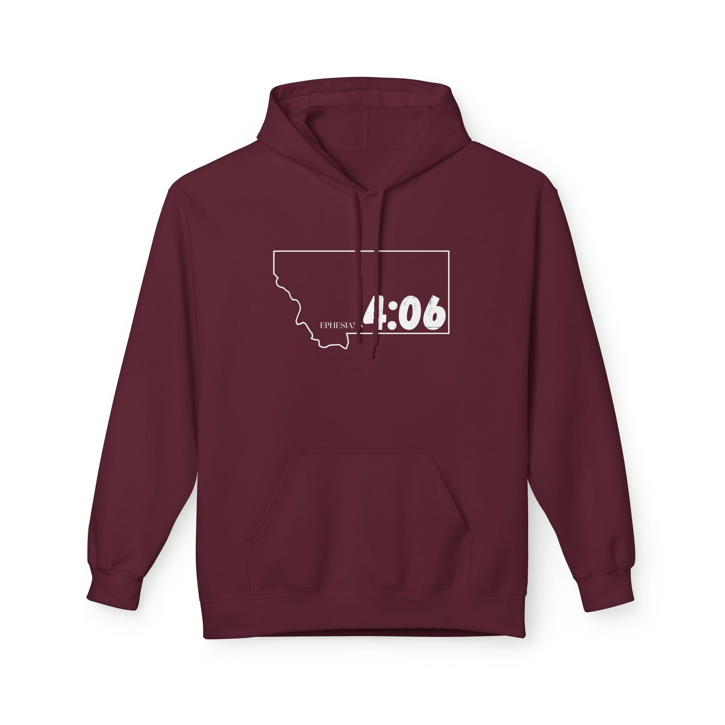Montana Area Code Hoodie - Fleece Hoodie Ephesians 4:06