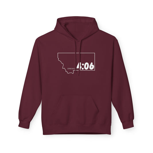 Montana Area Code Hoodie - Fleece Hoodie Ephesians 4:06