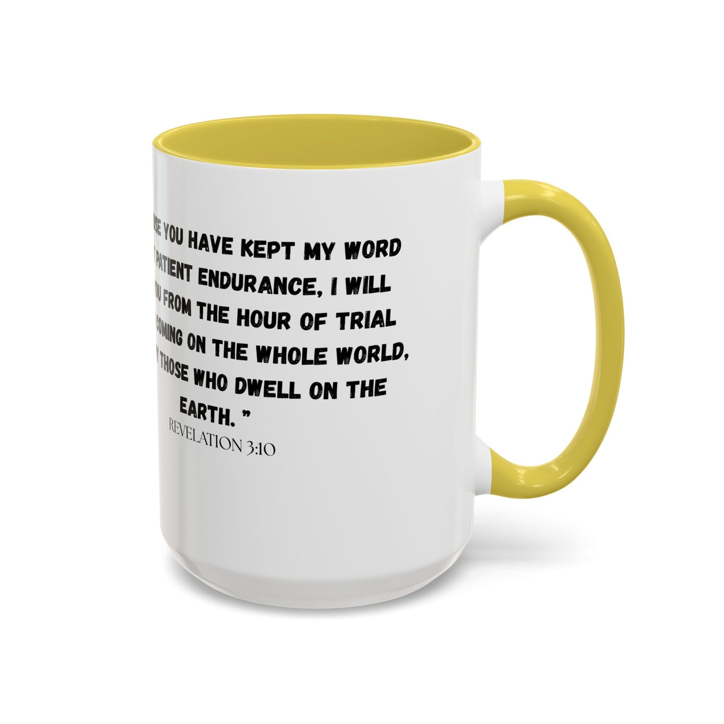 Los Angeles CA Area Code Mug, Revelation 3:10