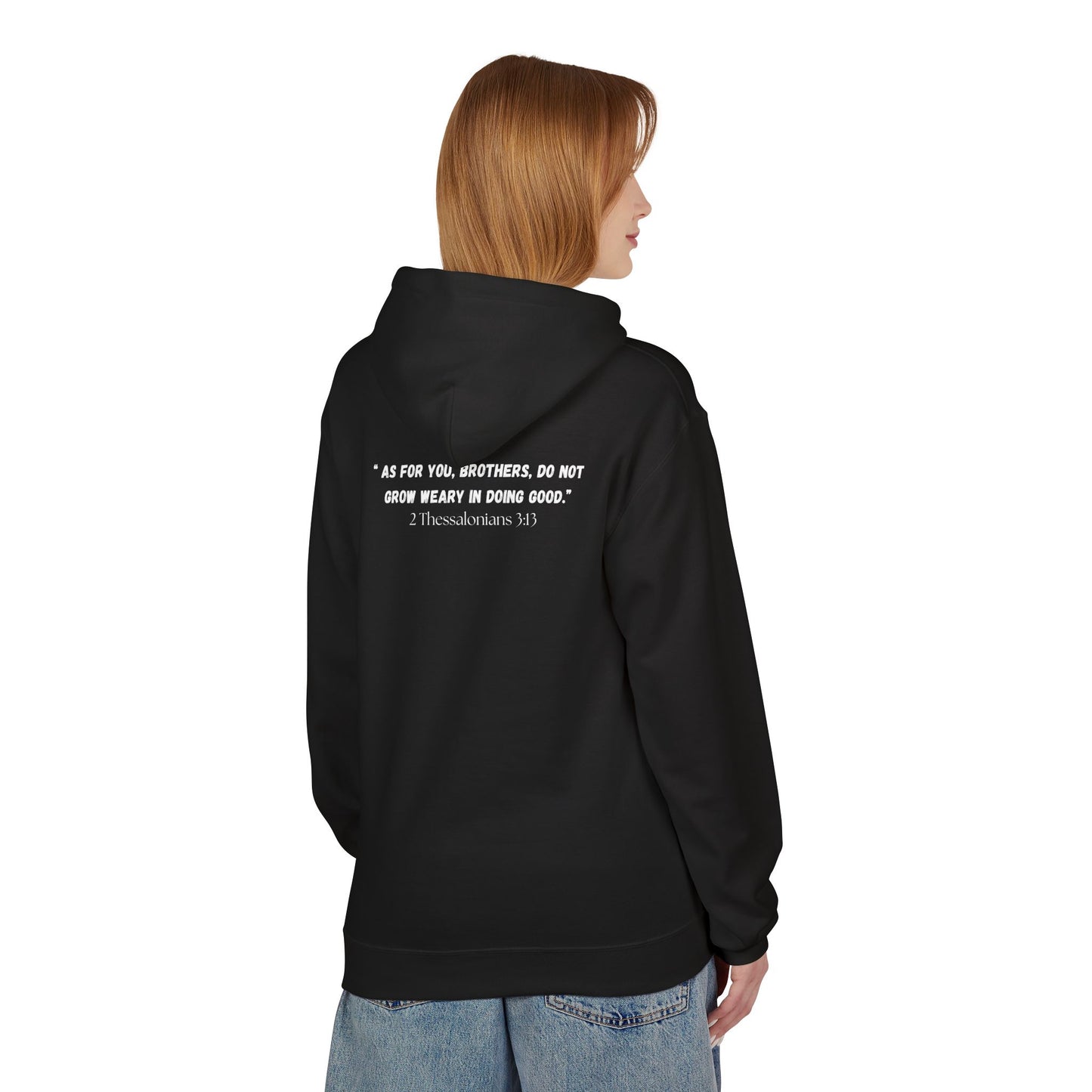 Detroit MI Area Code Hoodie - Fleece Hoodie 2 Thessalonians 3:13