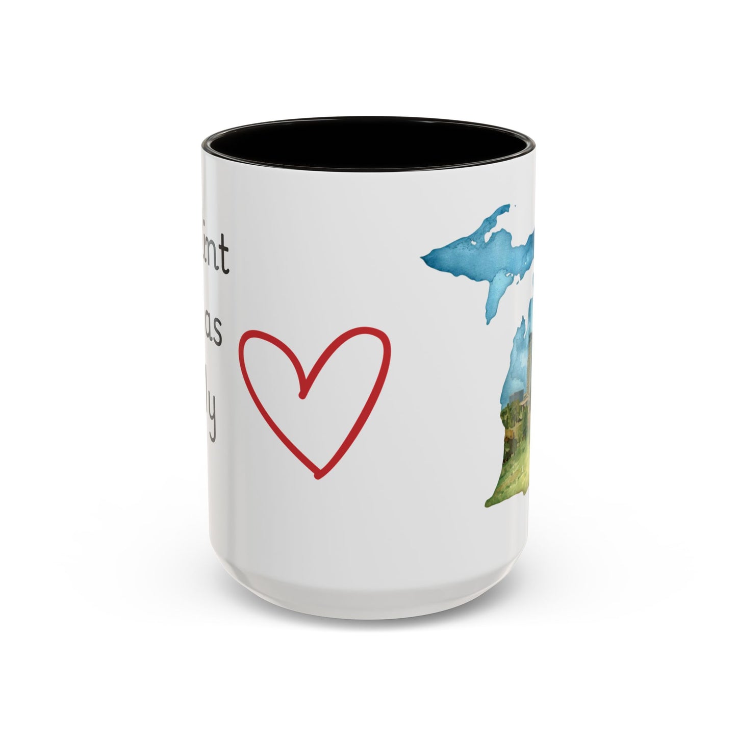 Flint MI Has My Heart Mug — Colorful Ceramic Coffee Cup (11oz, 15oz)