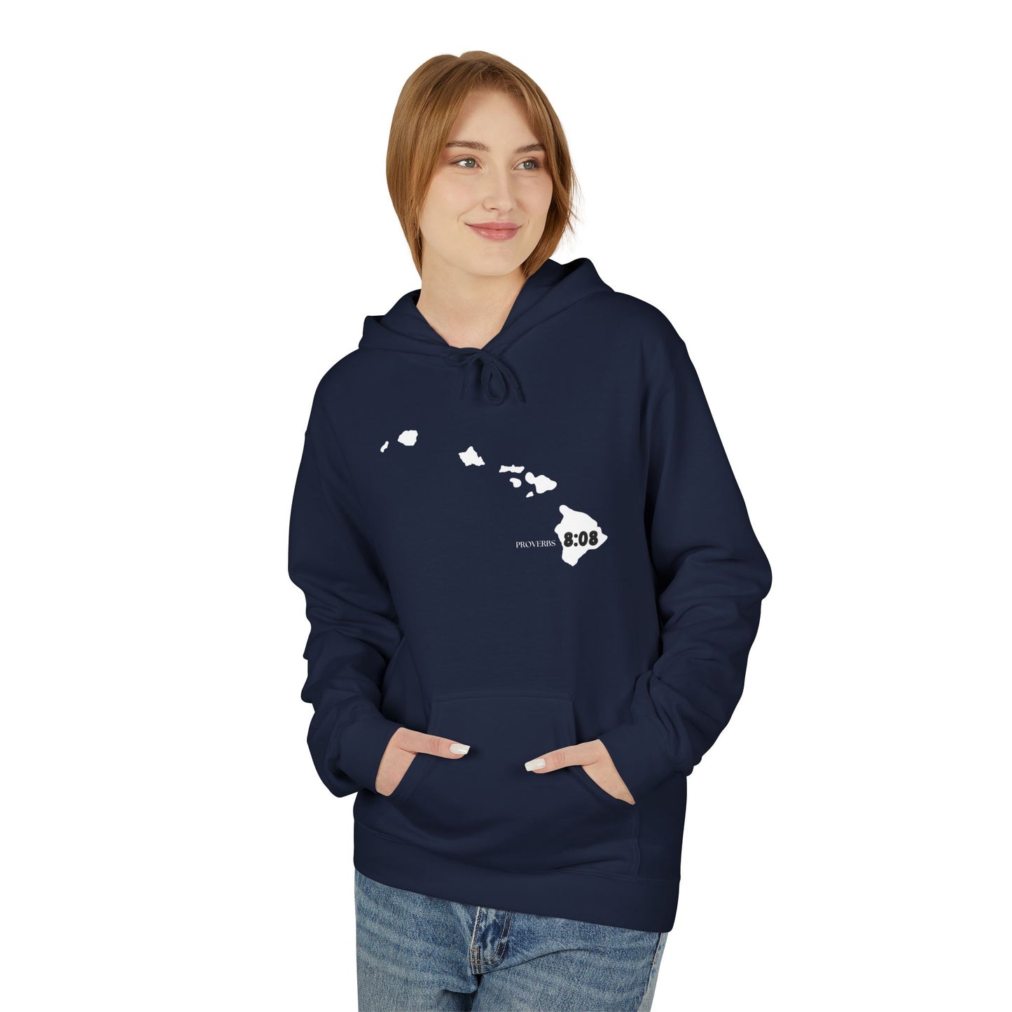 Hawaii Area Code Hoodie - Fleece Hoodie Proverbs 8:08
