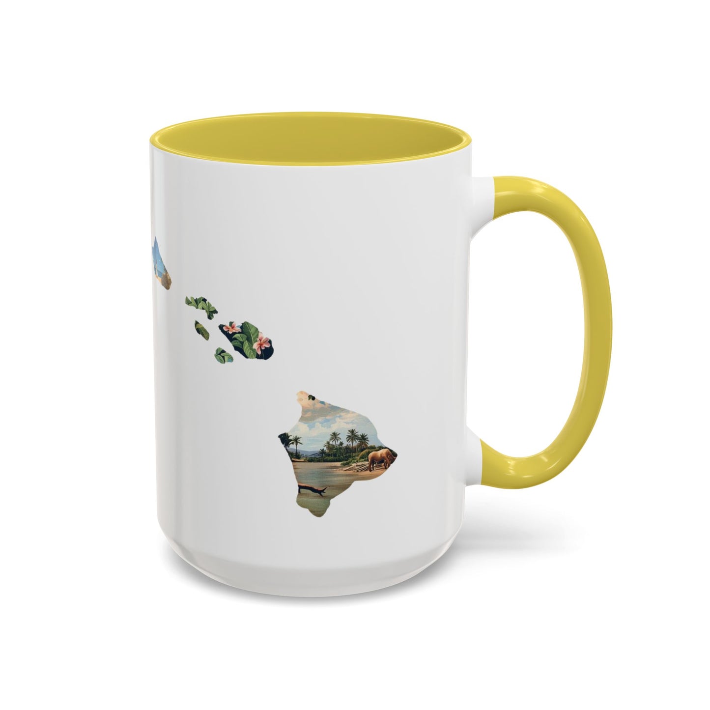 Hawaii Has My Heart Mug — Colorful Ceramic Coffee Cup (11oz, 15oz)