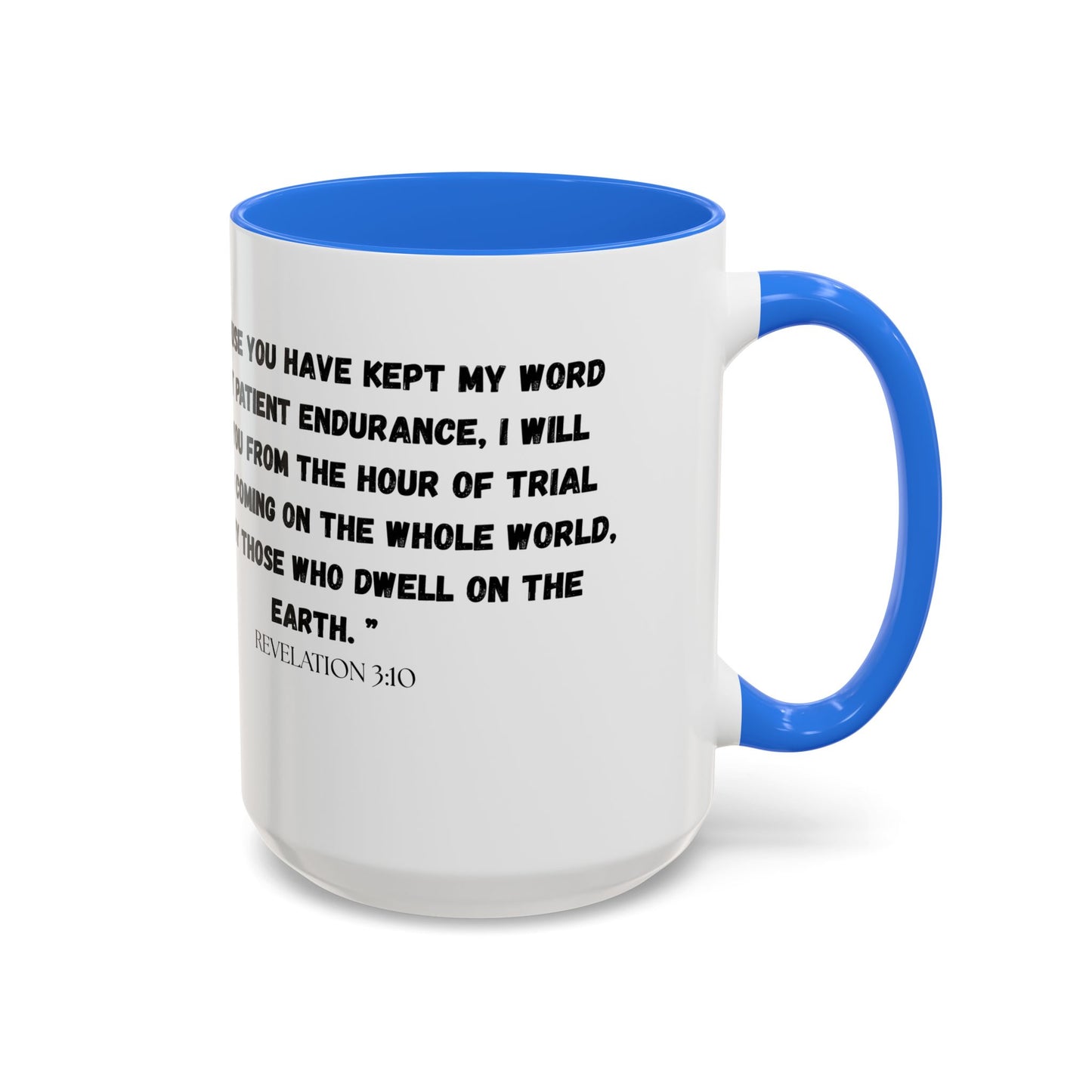Los Angeles CA Area Code Mug, Revelation 3:10