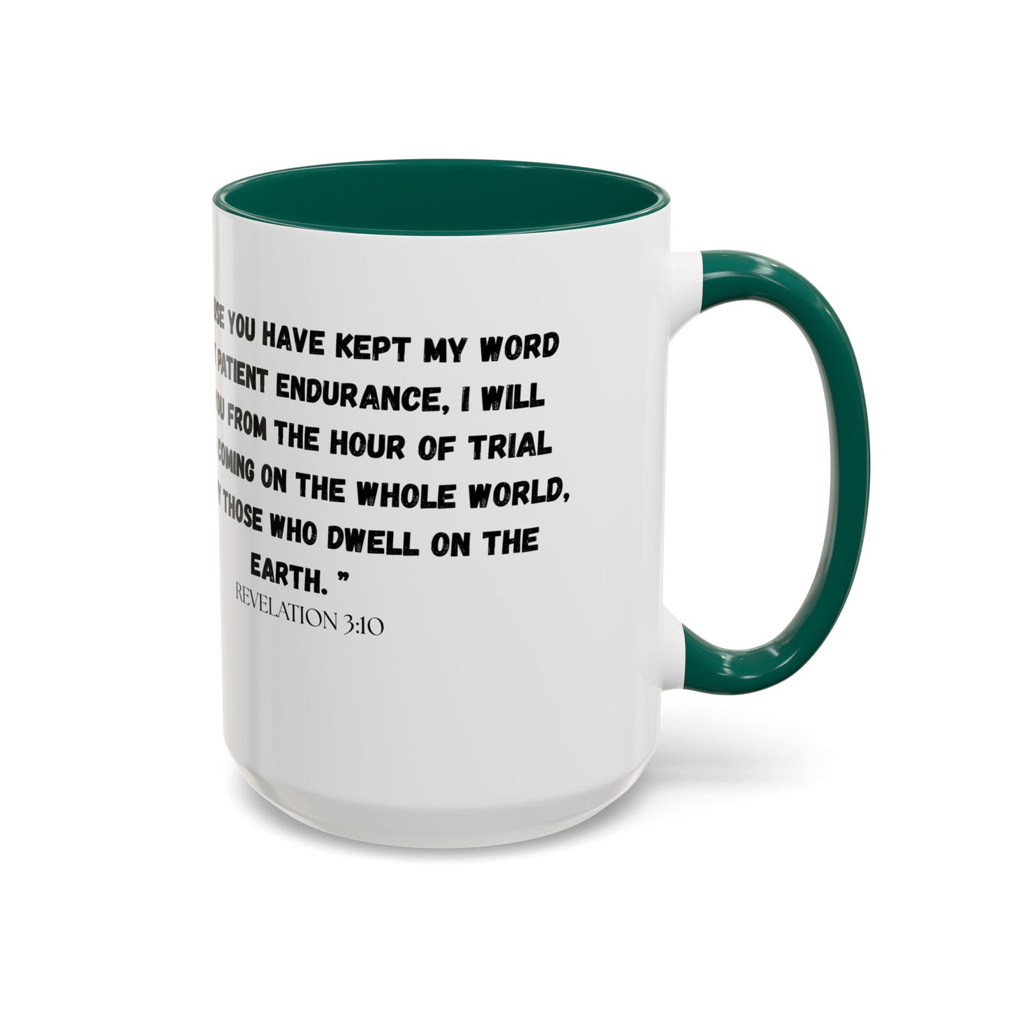 Los Angeles CA Area Code Mug, Revelation 3:10