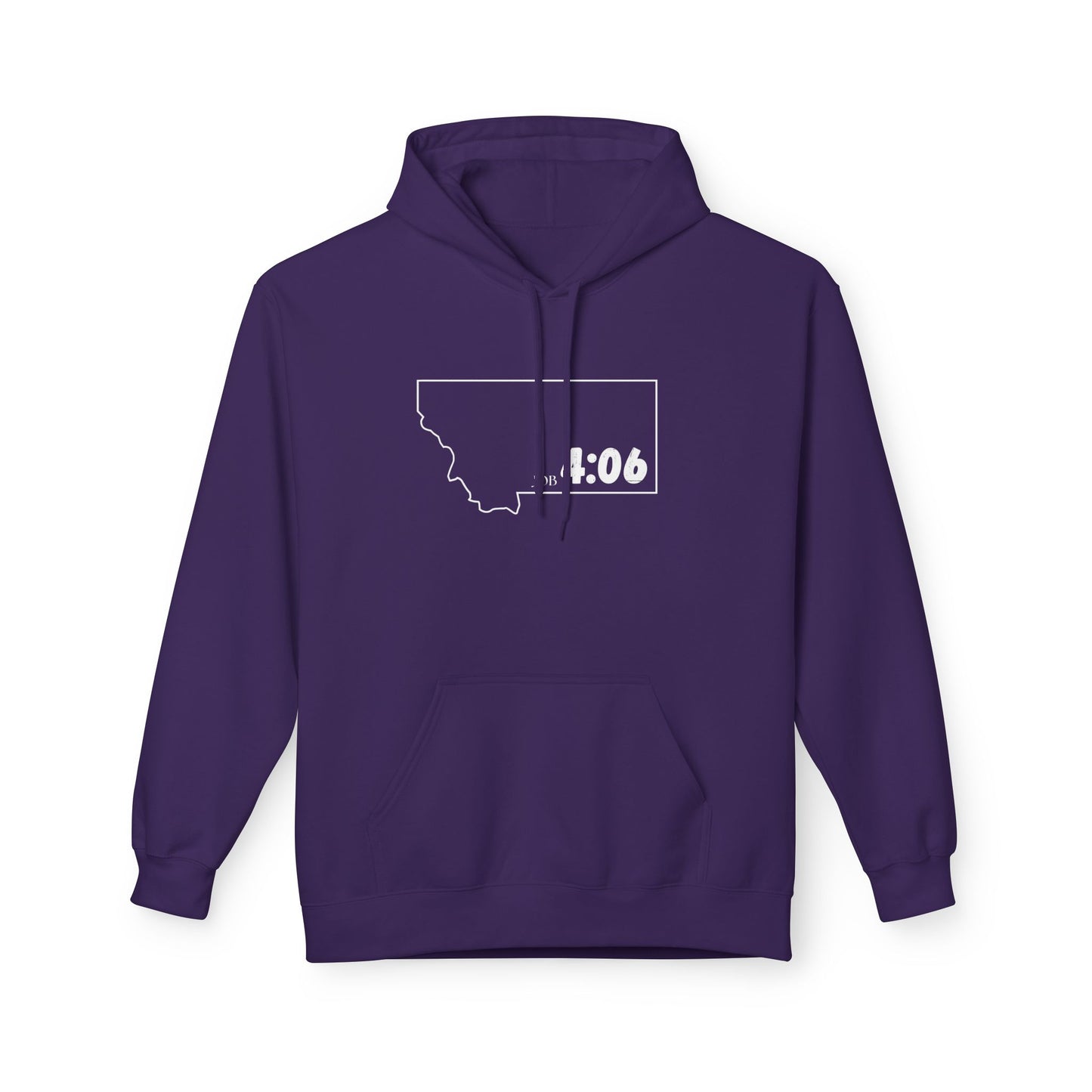 Montana Area Code Hoodie - Fleece Hoodie Job 4:06
