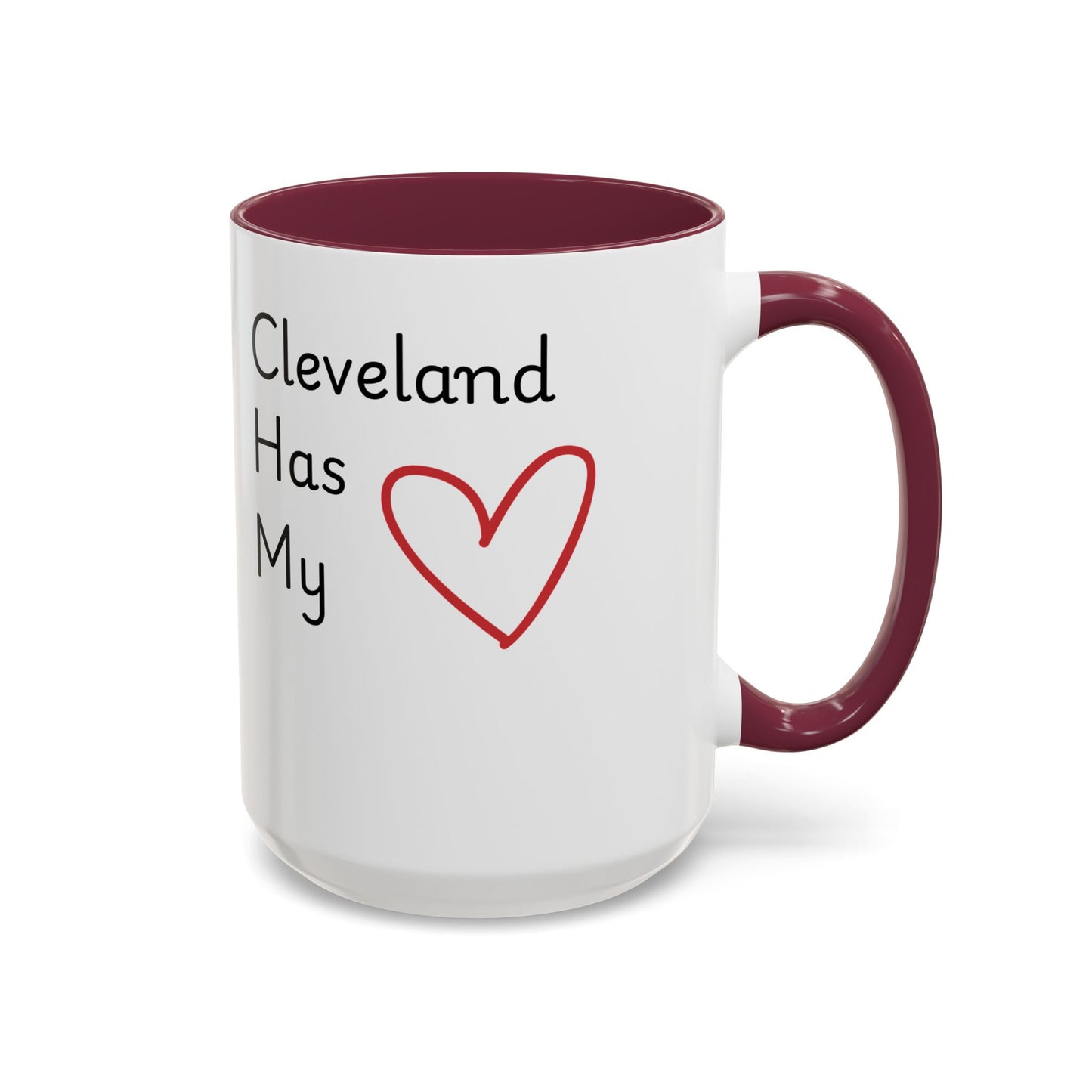 Cleveland Has My Heart Mug — Colorful Ceramic Coffee Mug (11oz & 15oz)