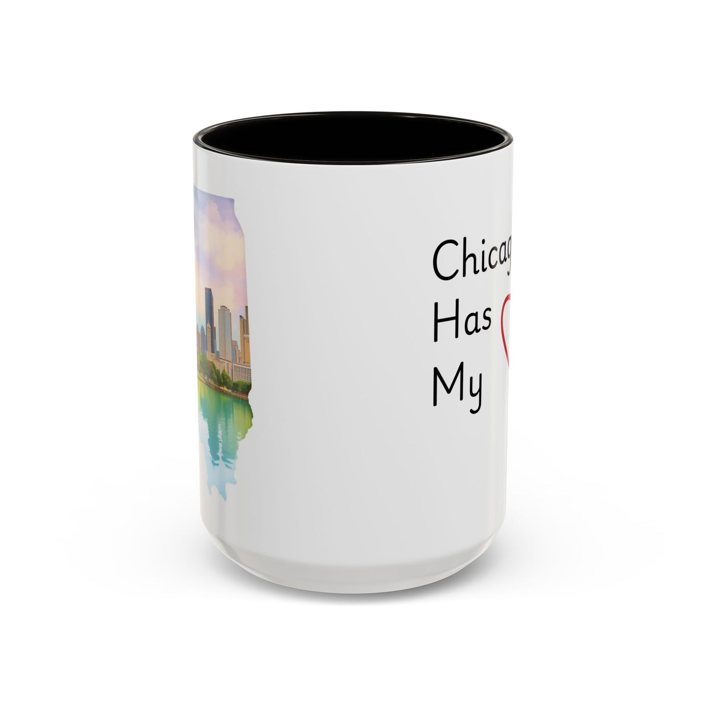 Chicago Has My Heart Mug — Colorful Ceramic Coffee Cup (11oz, 15oz)
