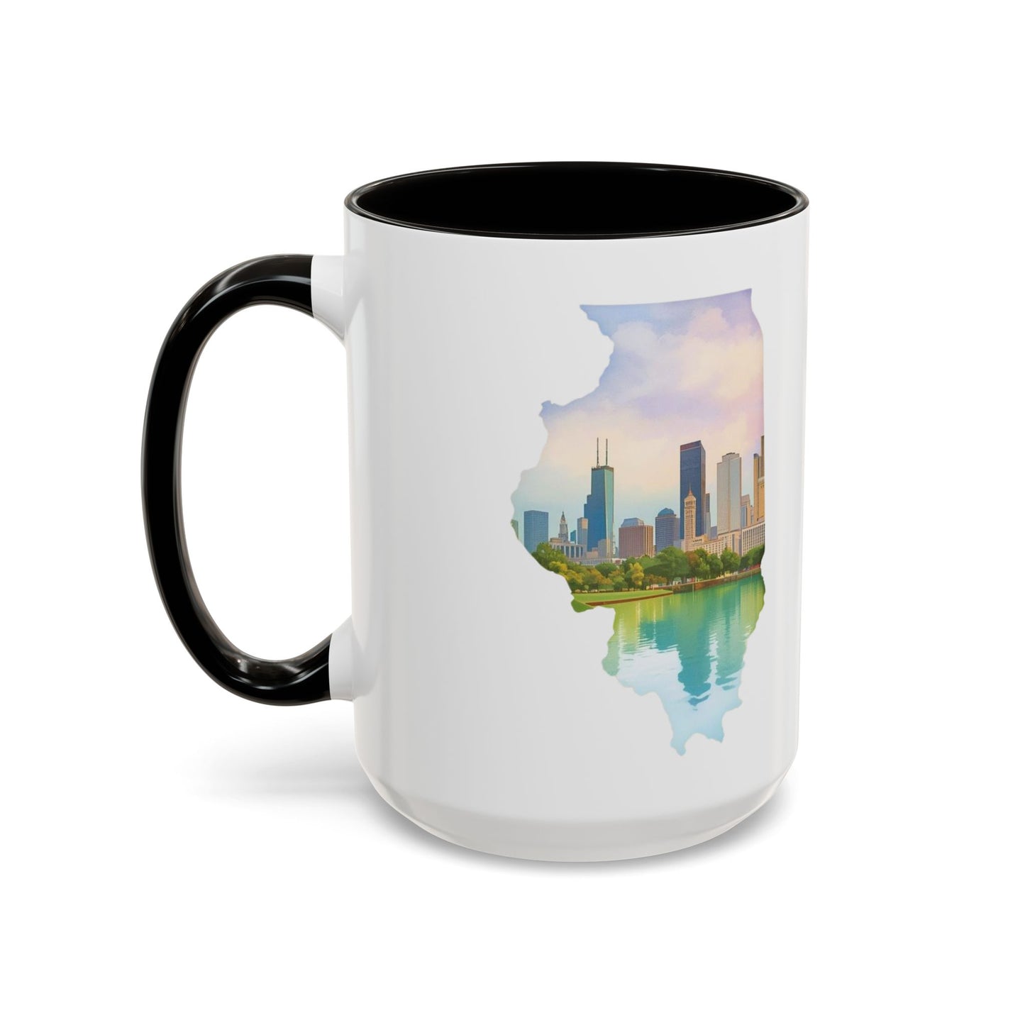 Chicago Has My Heart Mug — Colorful Ceramic Coffee Cup (11oz, 15oz)