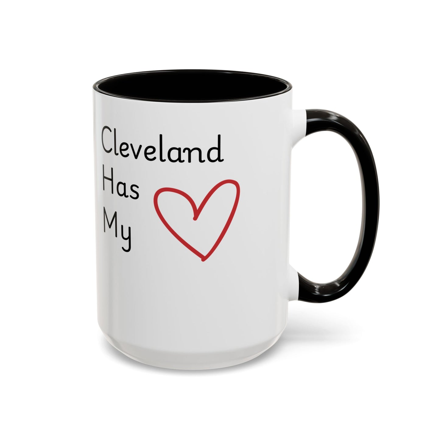Cleveland Has My Heart Mug — Colorful Ceramic Coffee Mug (11oz & 15oz)