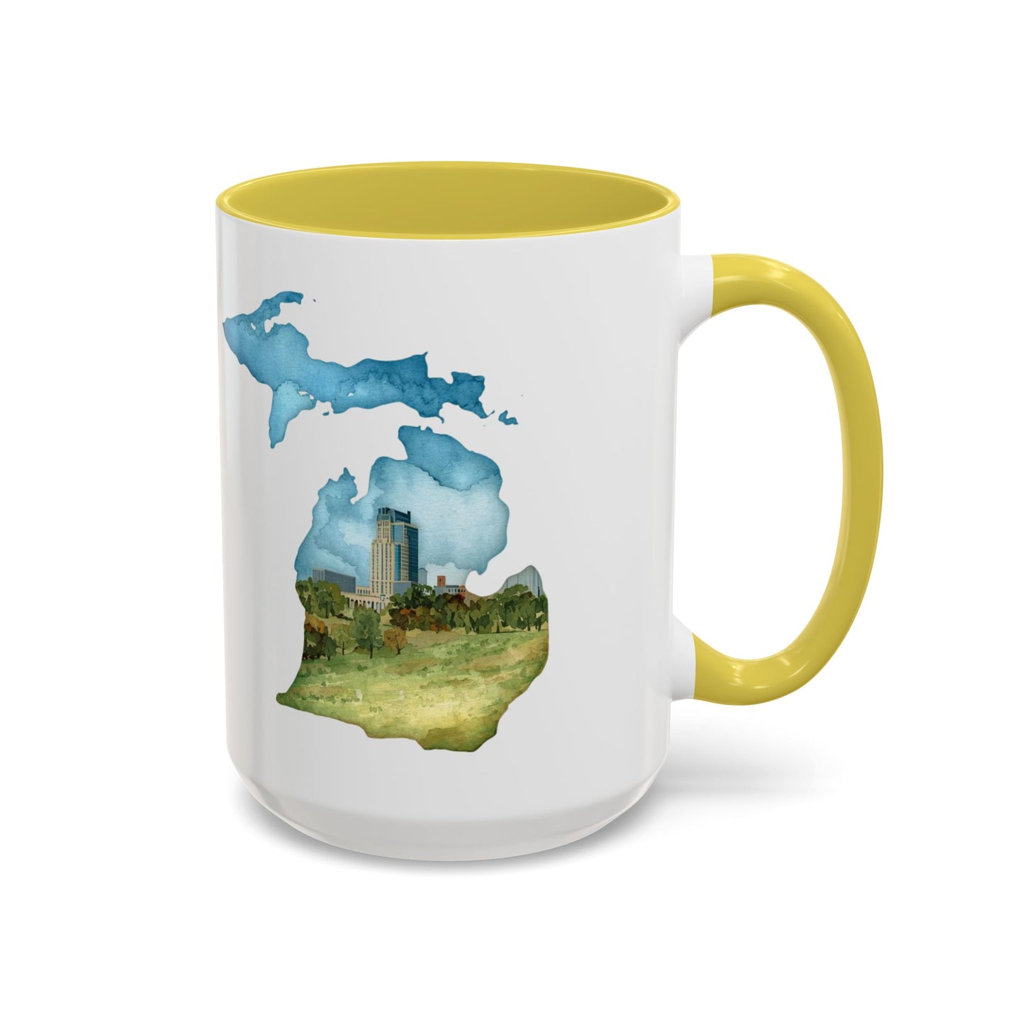 Flint MI Has My Heart Mug — Colorful Ceramic Coffee Cup (11oz, 15oz)