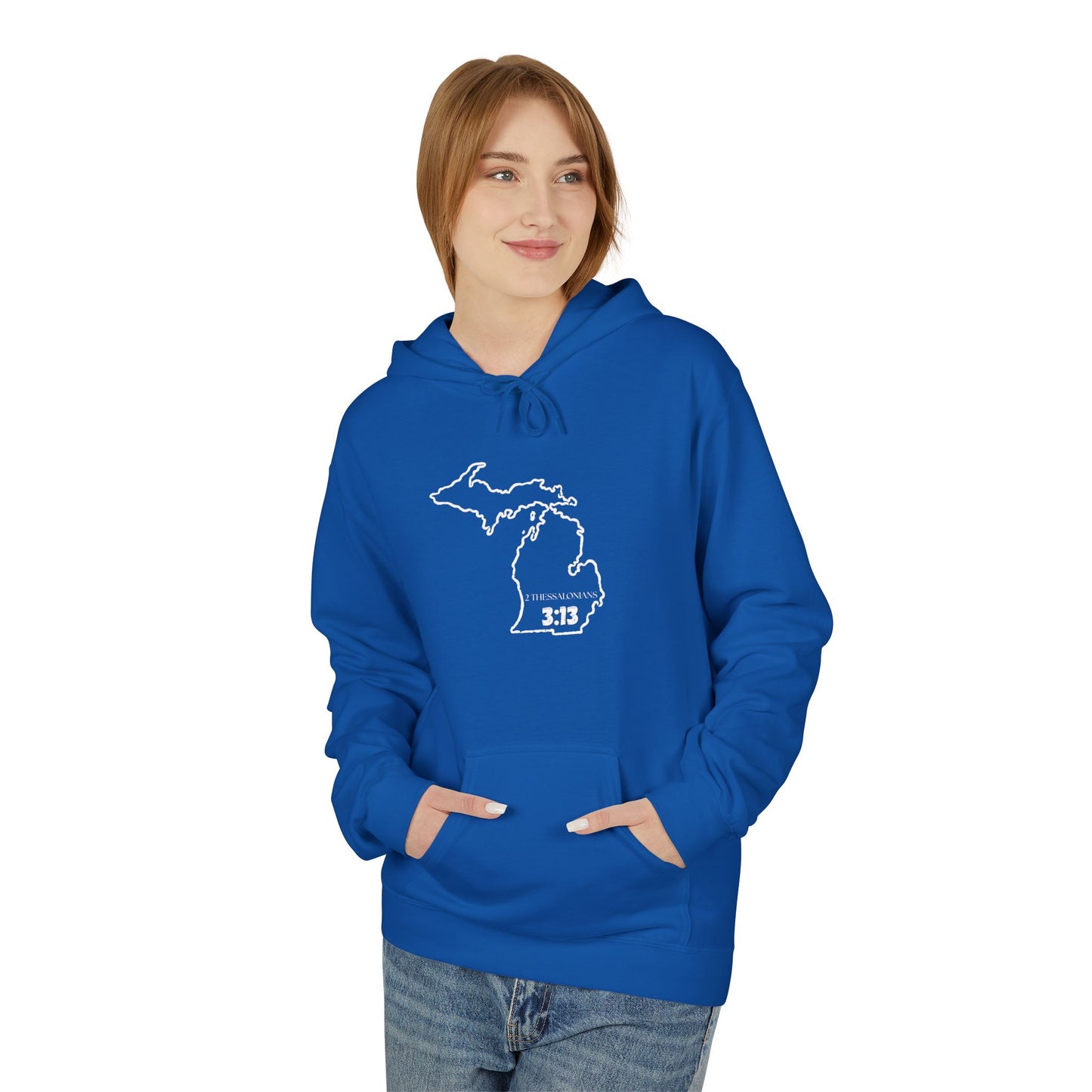 Detroit MI Area Code Hoodie - Fleece Hoodie 2 Thessalonians 3:13