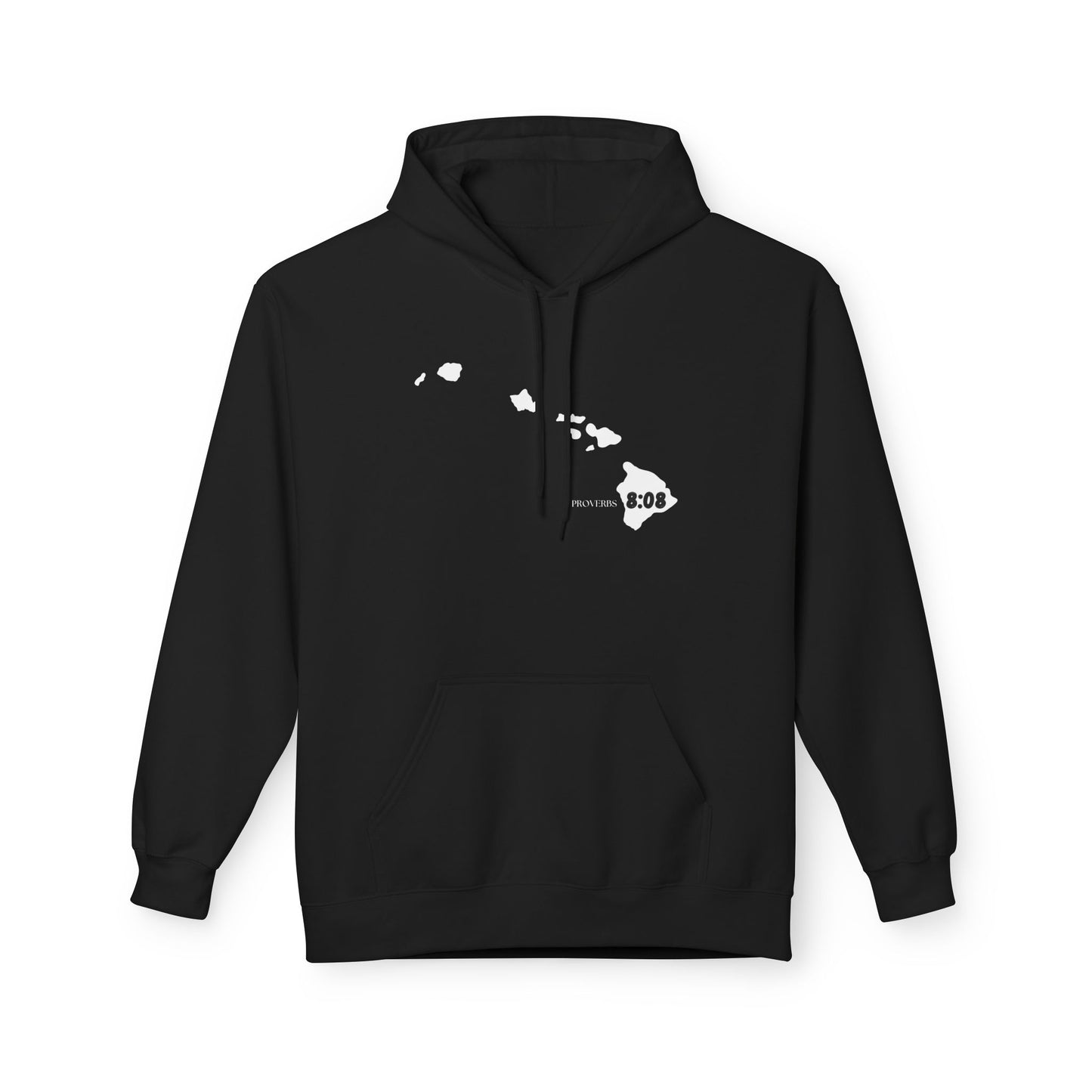 Hawaii Area Code Hoodie - Fleece Hoodie Proverbs 8:08