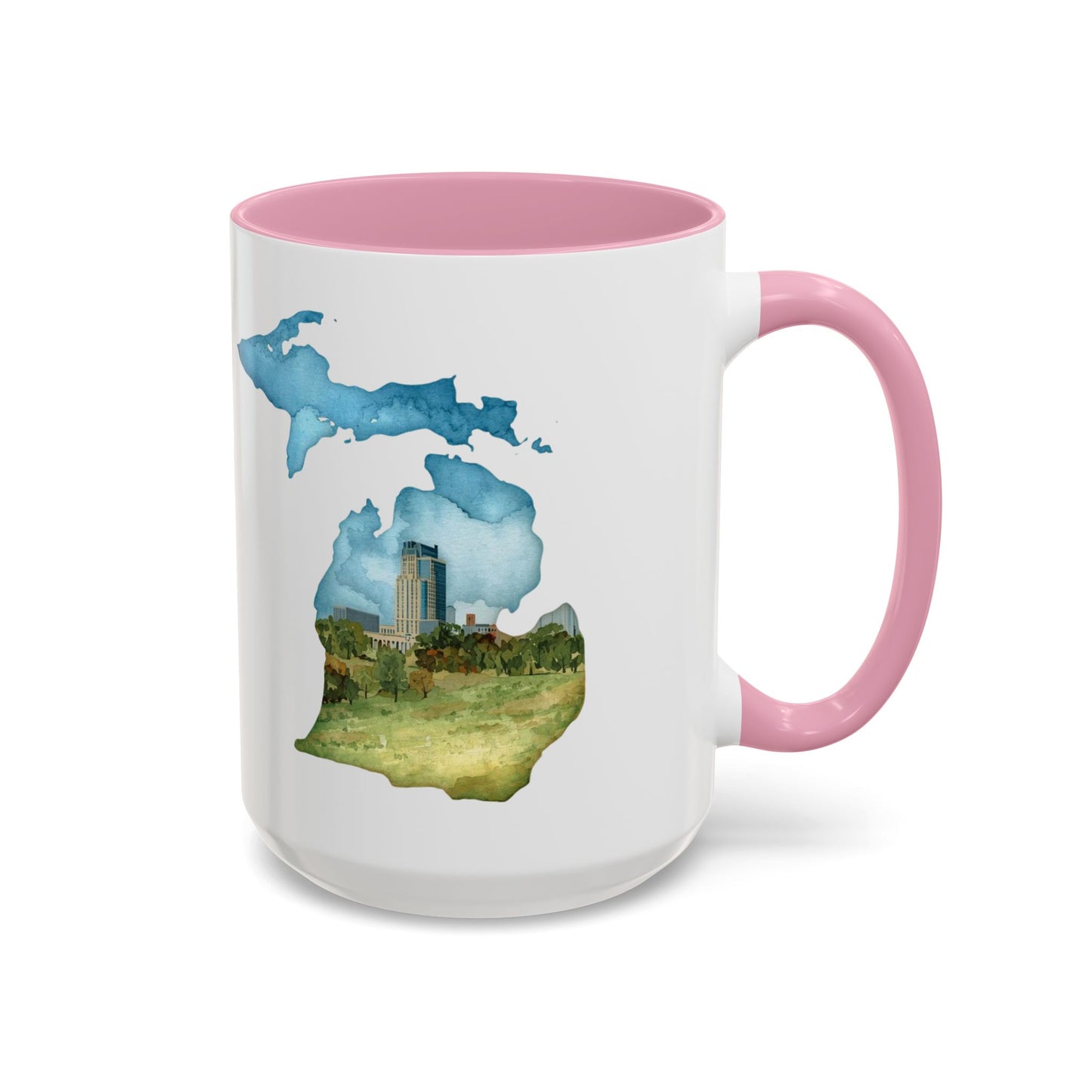 Flint MI Has My Heart Mug — Colorful Ceramic Coffee Cup (11oz, 15oz)