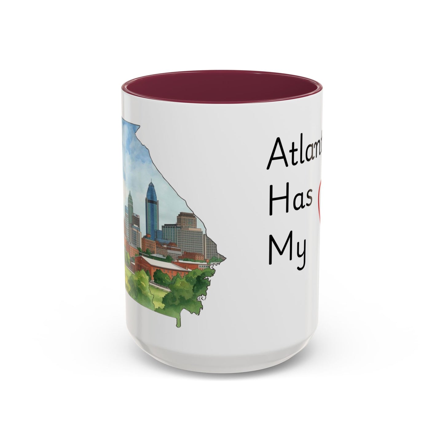 Atlanta Has My Heart Mug — Colorful Ceramic Coffee Cup (11oz, 15oz)