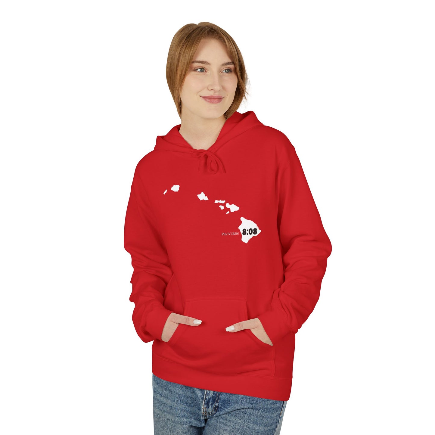 Hawaii Area Code Hoodie - Fleece Hoodie Proverbs 8:08