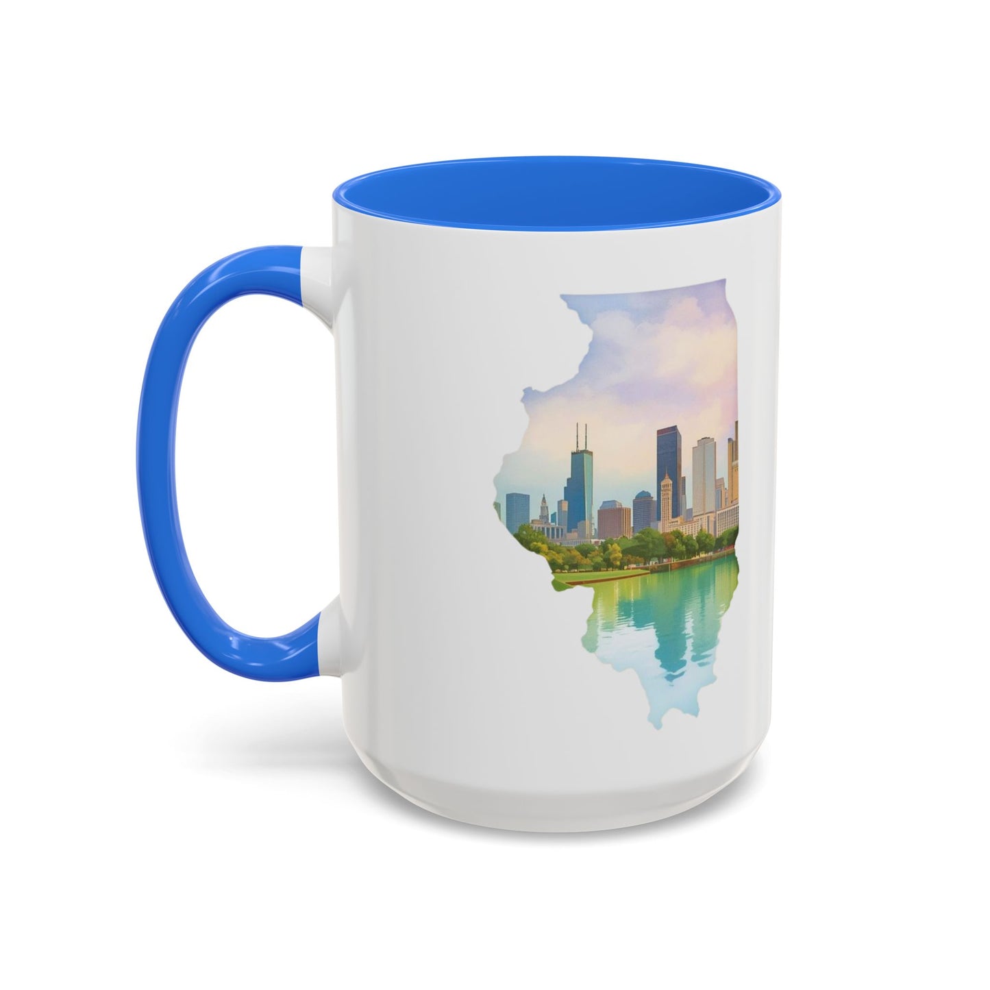Chicago Has My Heart Mug — Colorful Ceramic Coffee Cup (11oz, 15oz)