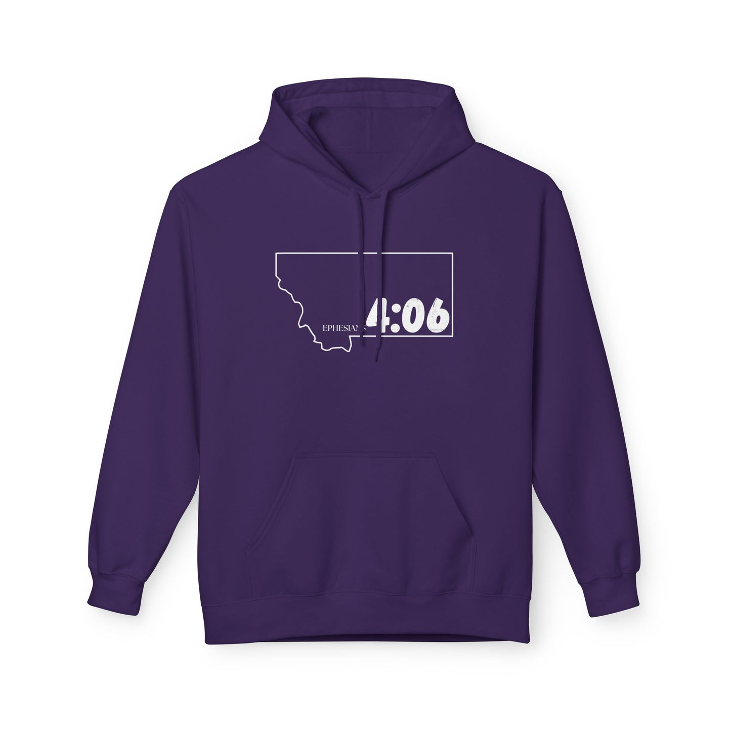 Montana Area Code Hoodie - Fleece Hoodie Ephesians 4:06