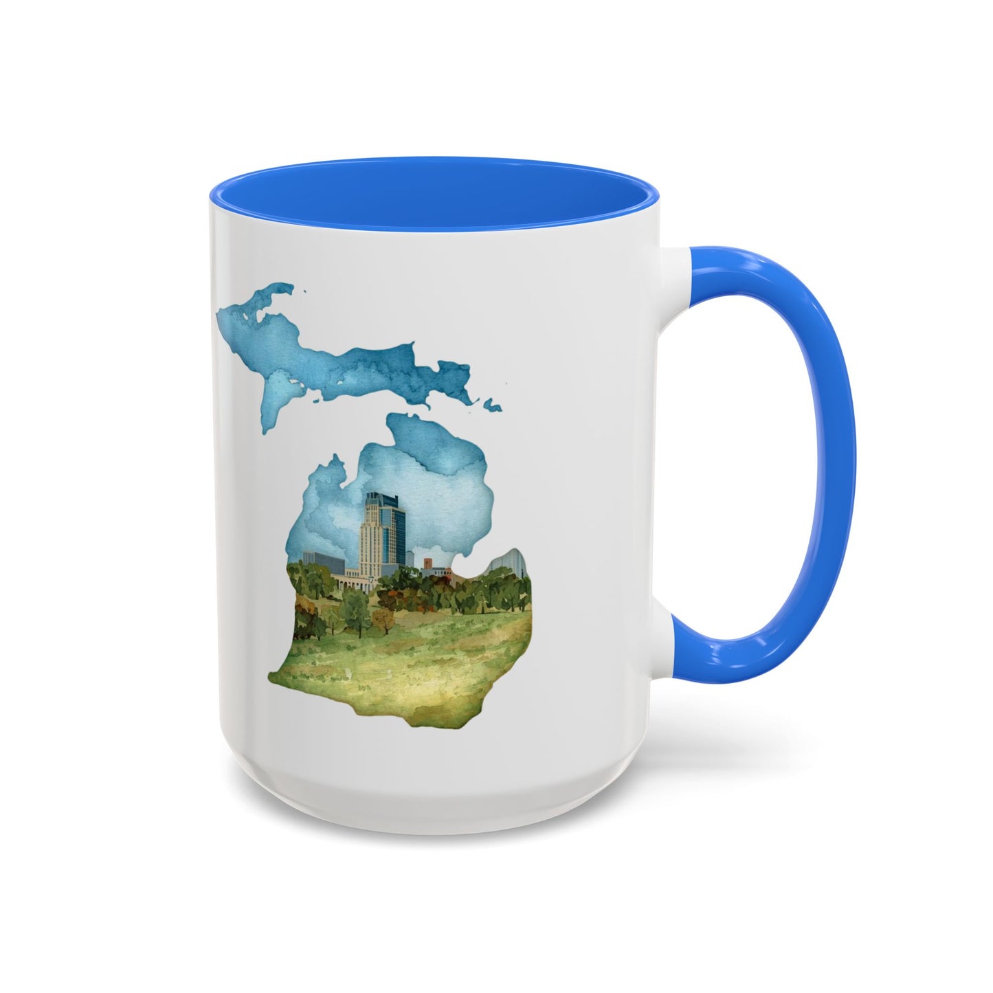 Flint MI Has My Heart Mug — Colorful Ceramic Coffee Cup (11oz, 15oz)