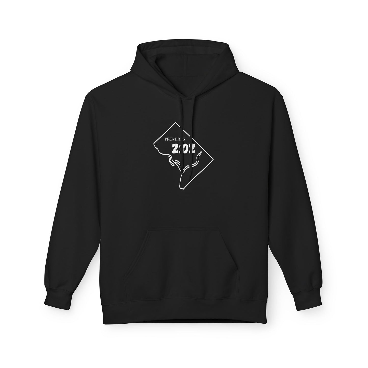 DC Area Code Hoodie - Fleece Hoodie Proverbs 2:02