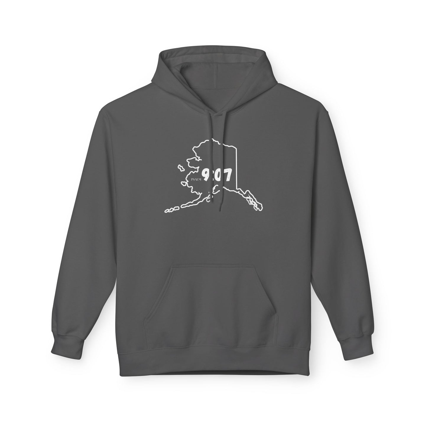 Alaska Area Code Hoodie - Fleece Hoodie Psalm 9:07