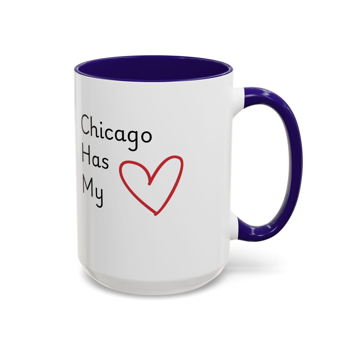 Chicago Has My Heart Mug — Colorful Ceramic Coffee Cup (11oz, 15oz)