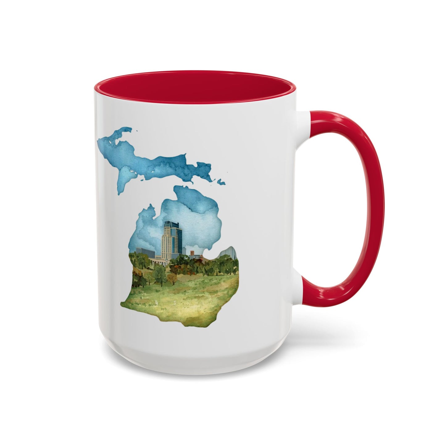 Flint MI Has My Heart Mug — Colorful Ceramic Coffee Cup (11oz, 15oz)