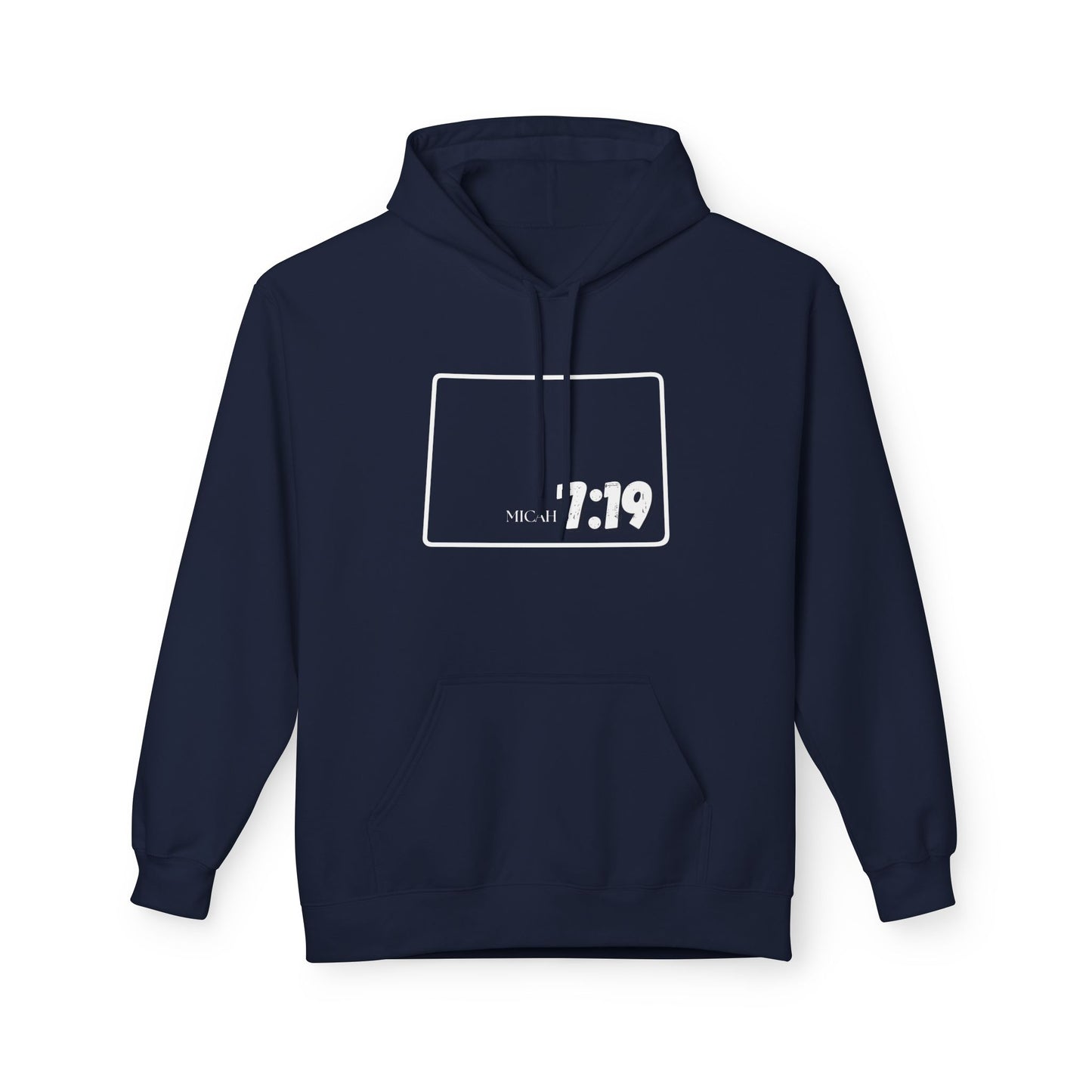 Colorado Springs Area Code Hoodie - Fleece Hoodie Micah 7:19