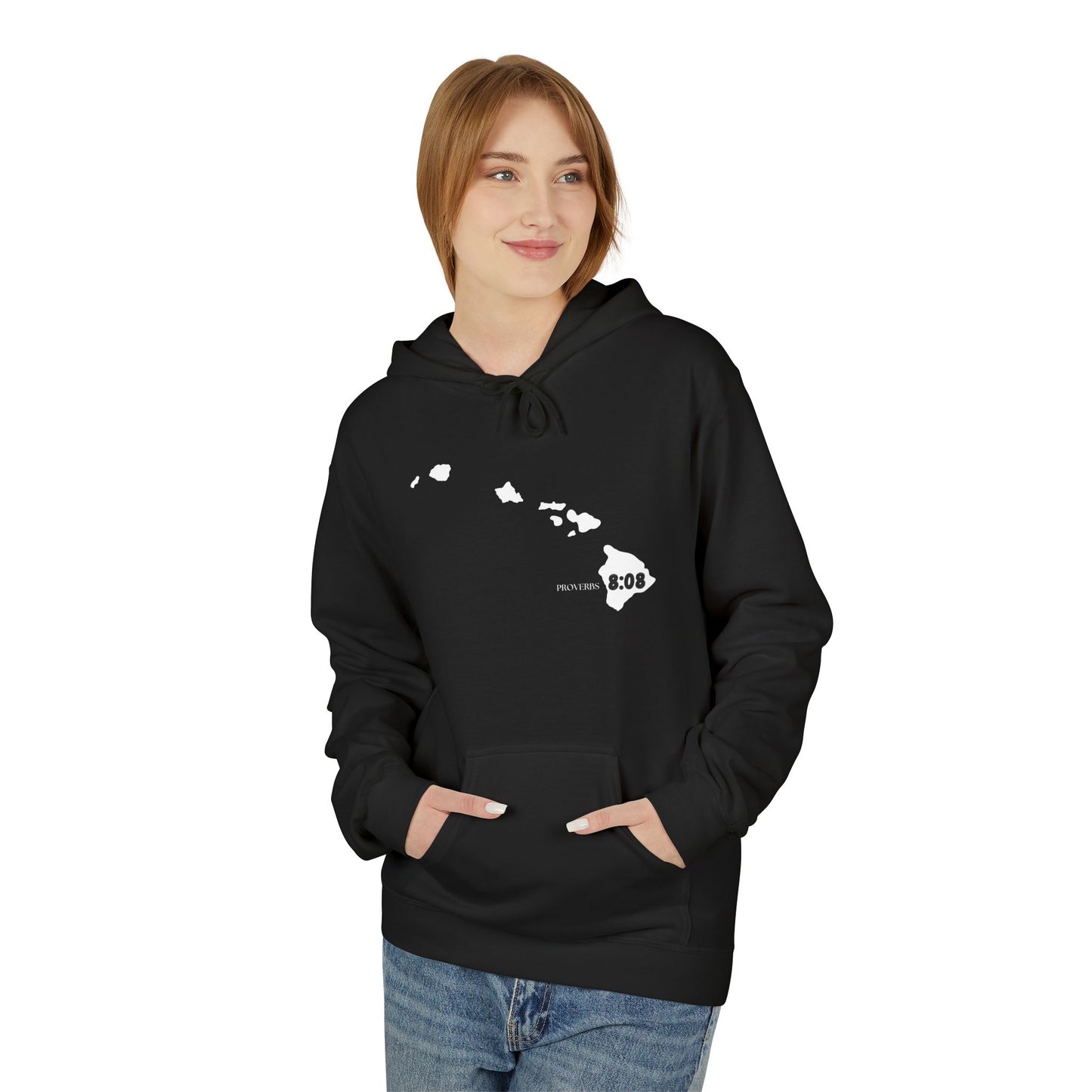 Hawaii Area Code Hoodie - Fleece Hoodie Proverbs 8:08