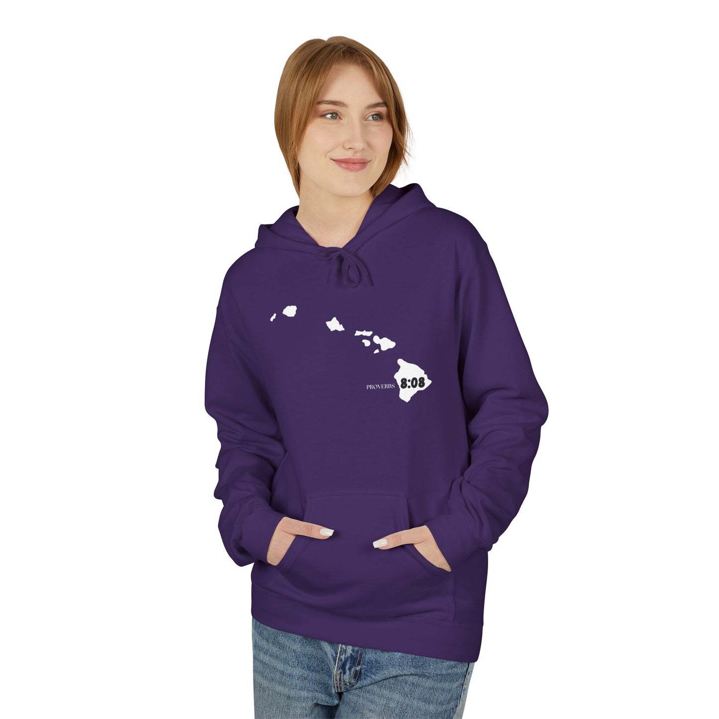 Hawaii Area Code Hoodie - Fleece Hoodie Proverbs 8:08