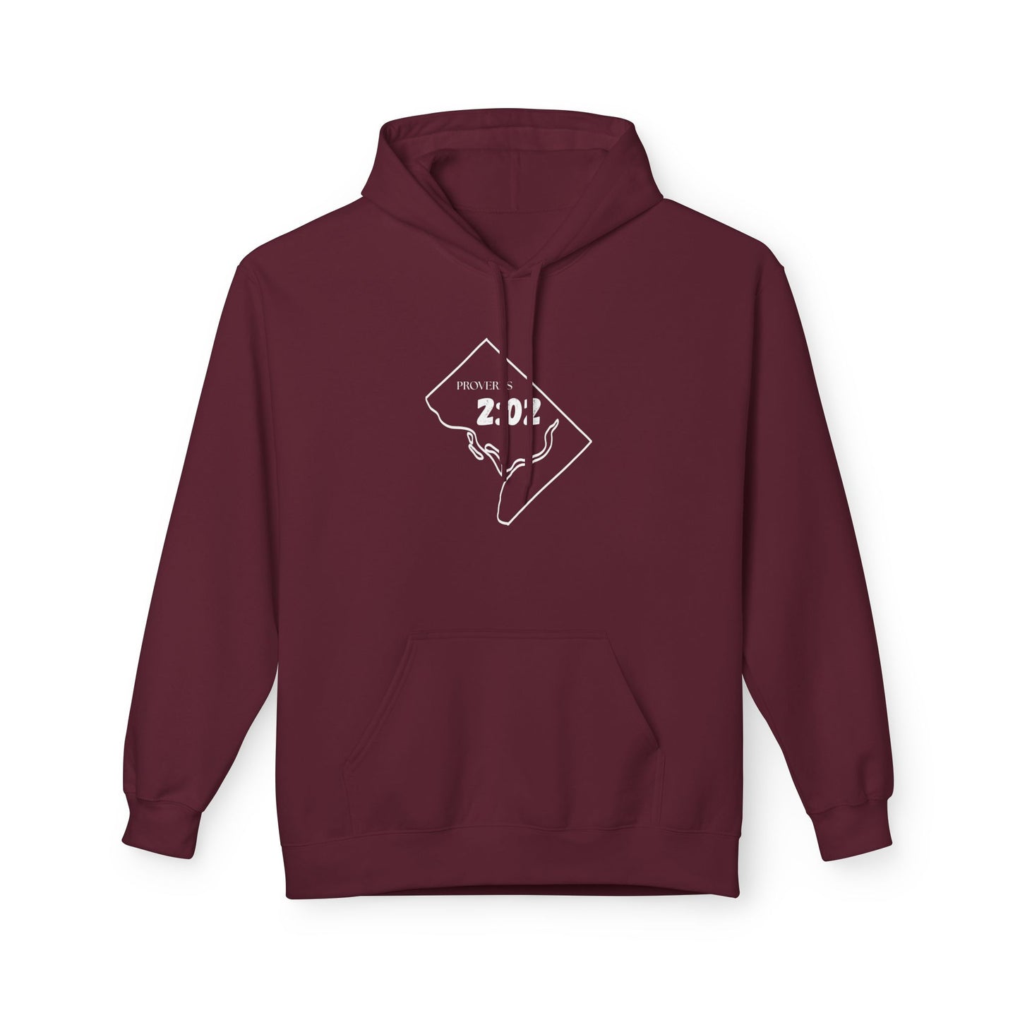 DC Area Code Hoodie - Fleece Hoodie Proverbs 2:02