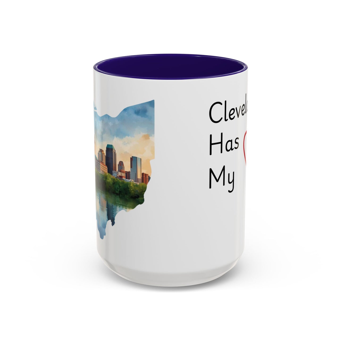 Cleveland Has My Heart Mug — Colorful Ceramic Coffee Mug (11oz & 15oz)