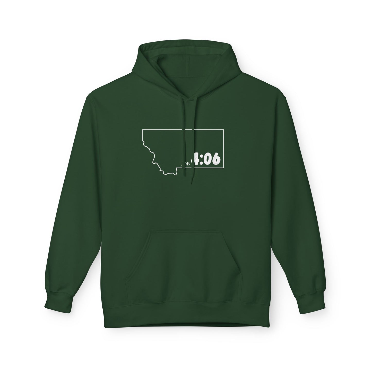 Montana Area Code Hoodie - Fleece Hoodie Job 4:06